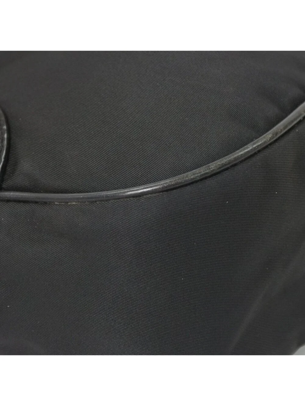 Prada Bag Triangle Logo Nylon Black Silver